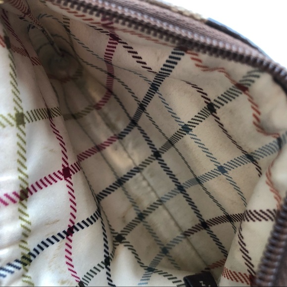 Coach Brown and Orange Leather Wristlet - Picture 8 of 9